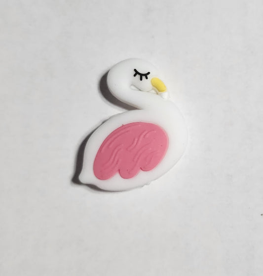 Flamingo Silicone Focal Bead